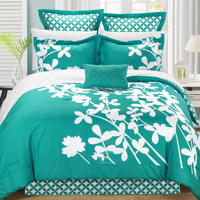 98783203 Chic Home Iris 7-pc. Reversible Comforter Set, Tur sku 98783203