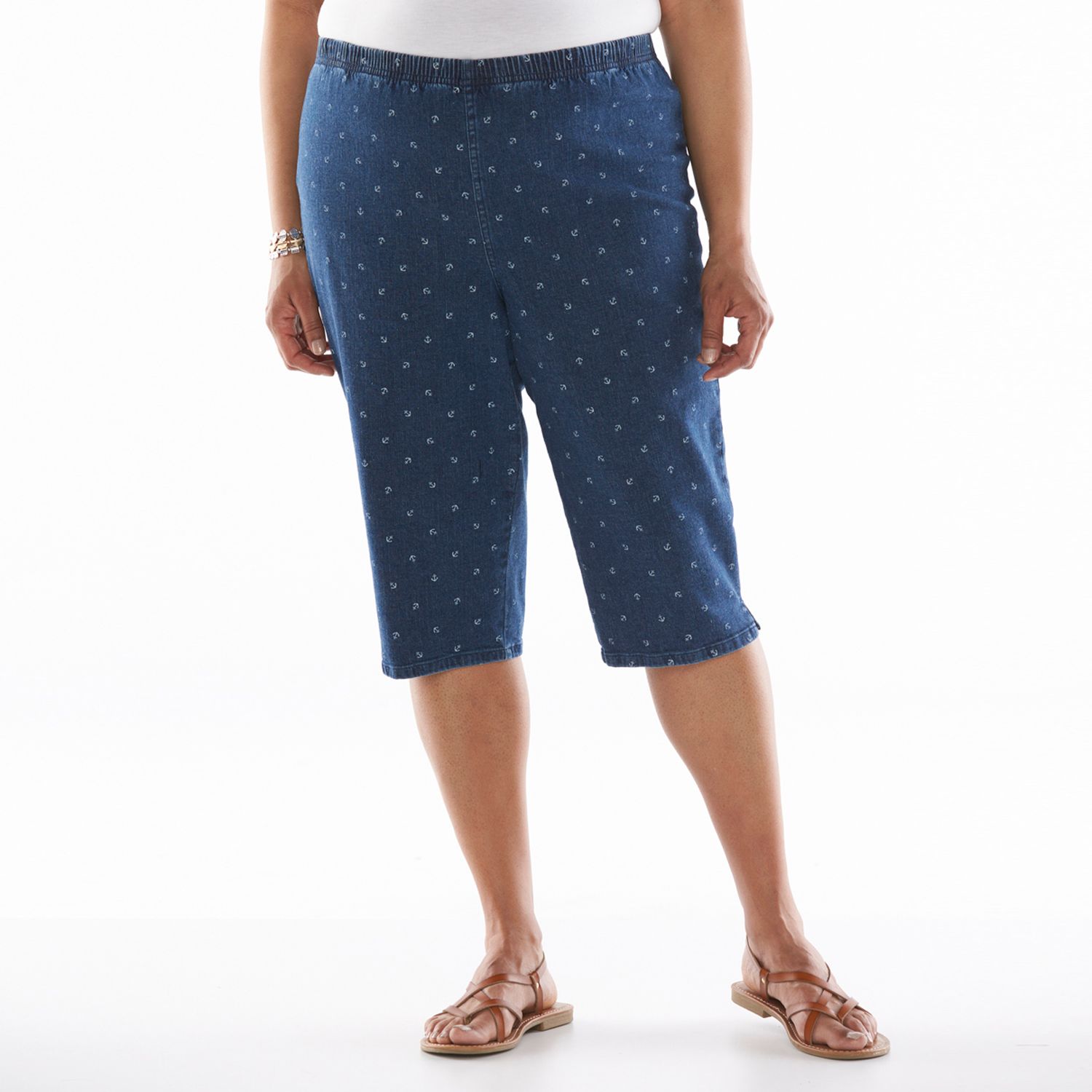 pull on jean capris plus size