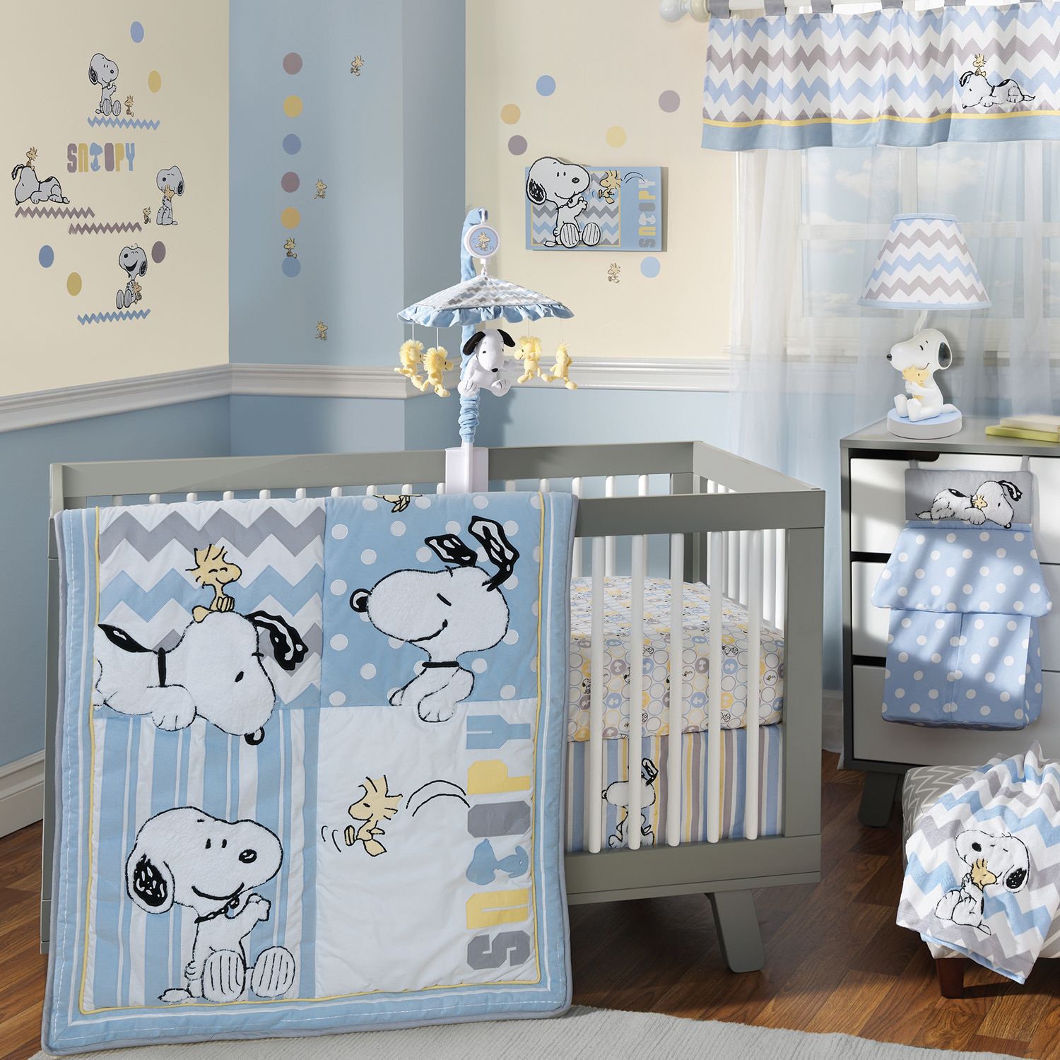 peanuts crib bedding set