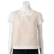 LC Lauren Conrad Lace Crop Top - Women's