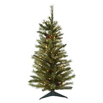 nearly natural 3-ft. Pre-Lit Pine Cone Artificial Christmas Tree