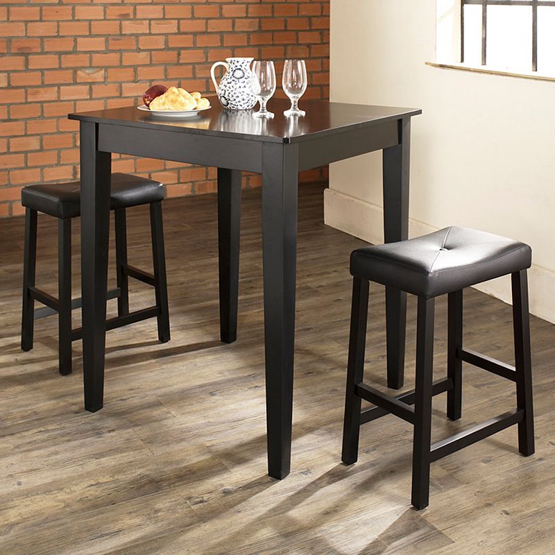 Crosley Furniture 3-piece Tapered Leg Dining Set, Black