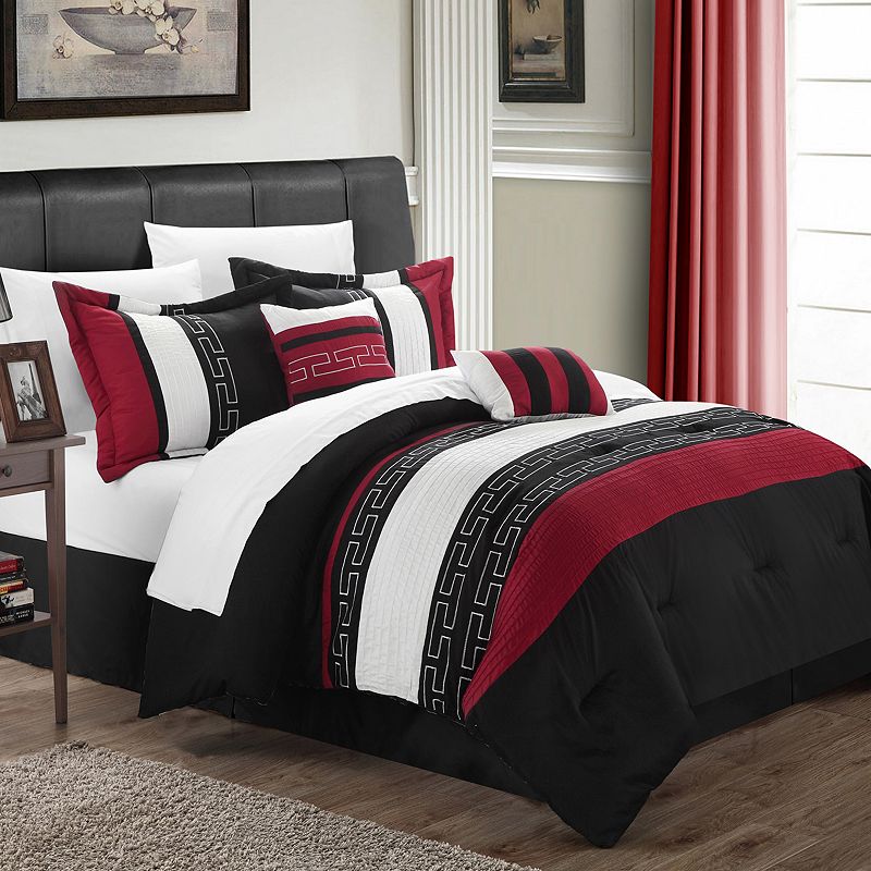 Carlton 10-pc. Reversible Bed Set, Black, King