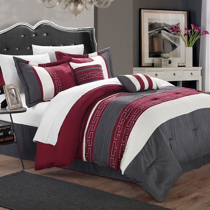 98789038 Carlton 10-pc. Reversible Bed Set, Grey, Queen sku 98789038