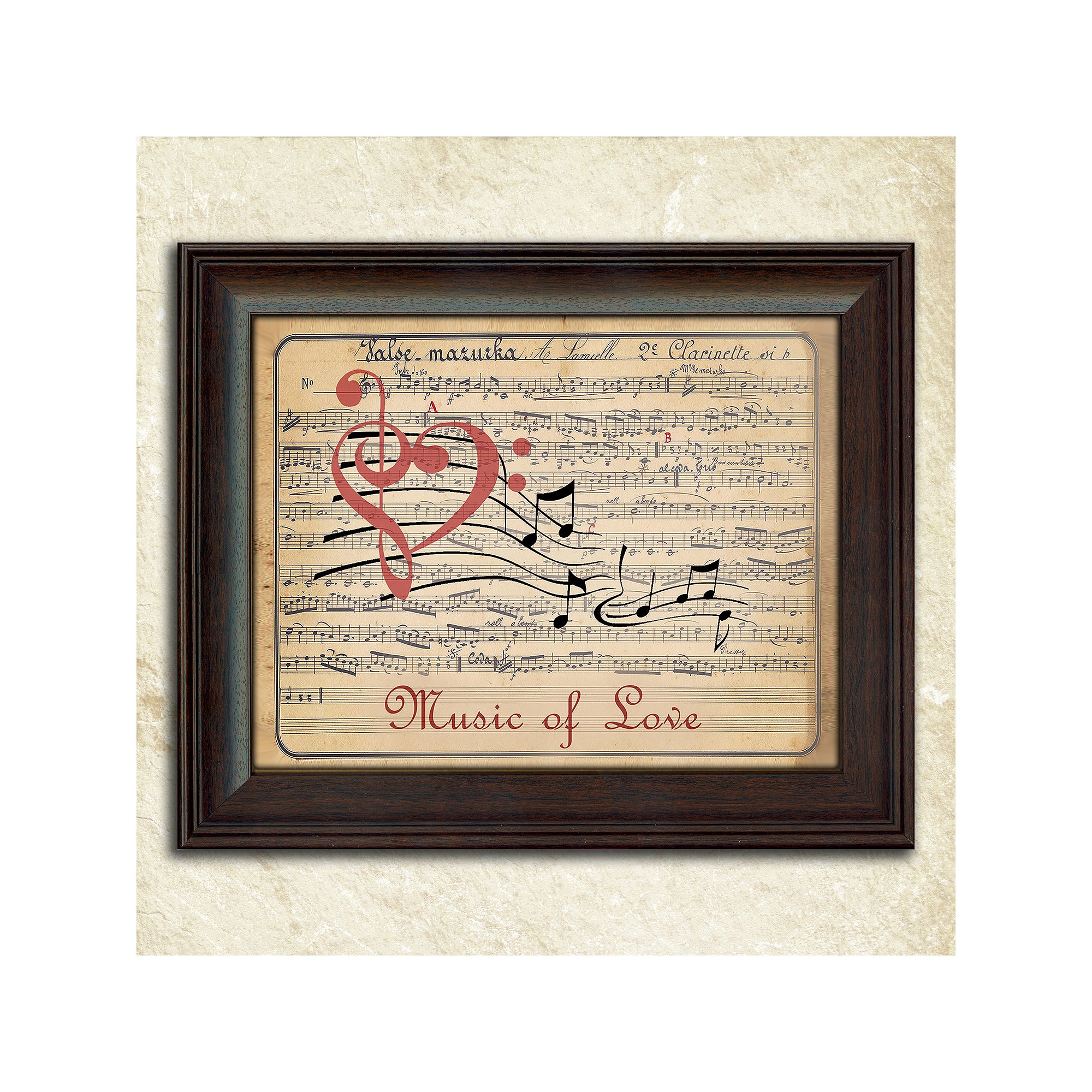 Music of Love Framed Wall Art, Multicolor