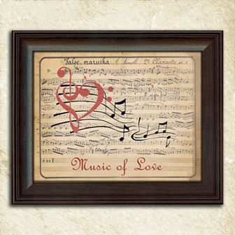 ''Music of Love'' Framed Wall Art