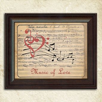 ''Music of Love'' Framed Wall Art