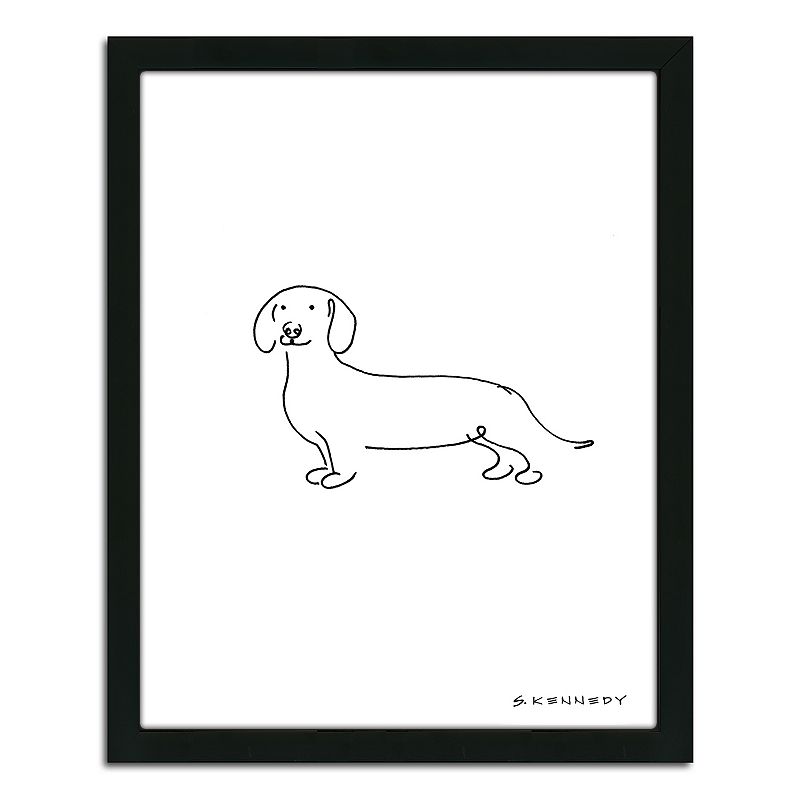 UPC 045635010437 product image for ''Dachshund Line Drawing'' Framed Wall Art, Multicolor, Small | upcitemdb.com