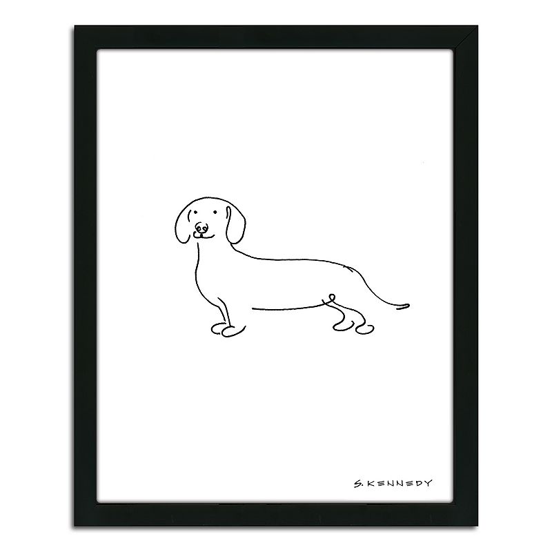 UPC 045635010437 product image for ''Dachshund Line Drawing'' Framed Wall Art, Multicolor | upcitemdb.com