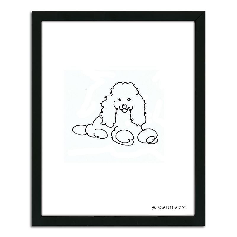 UPC 045635010444 product image for ''Poodle Line Drawing'' Framed Wall Art, Multicolor, Small | upcitemdb.com