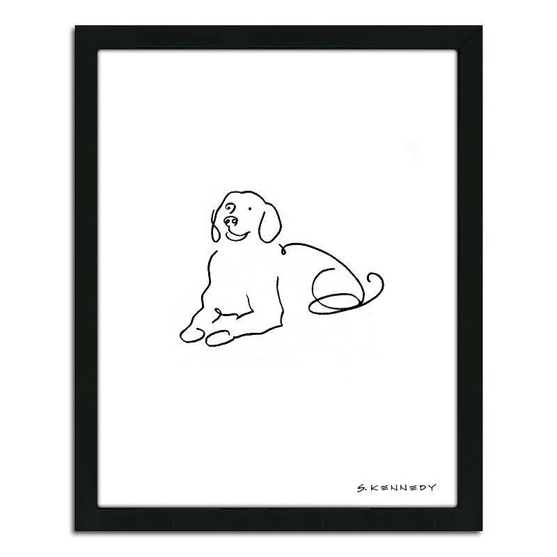 UPC 045635010482 product image for ''Golden Retriever Line Drawing'' Framed Wall Art, Multicolor, Small | upcitemdb.com