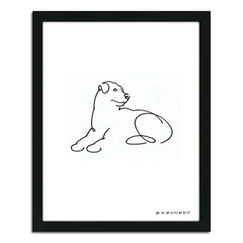 ''Rottweiler Line Drawing'' Framed Wall Art