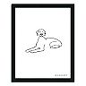 ''Weimaraner Line Drawing'' Framed Wall Art