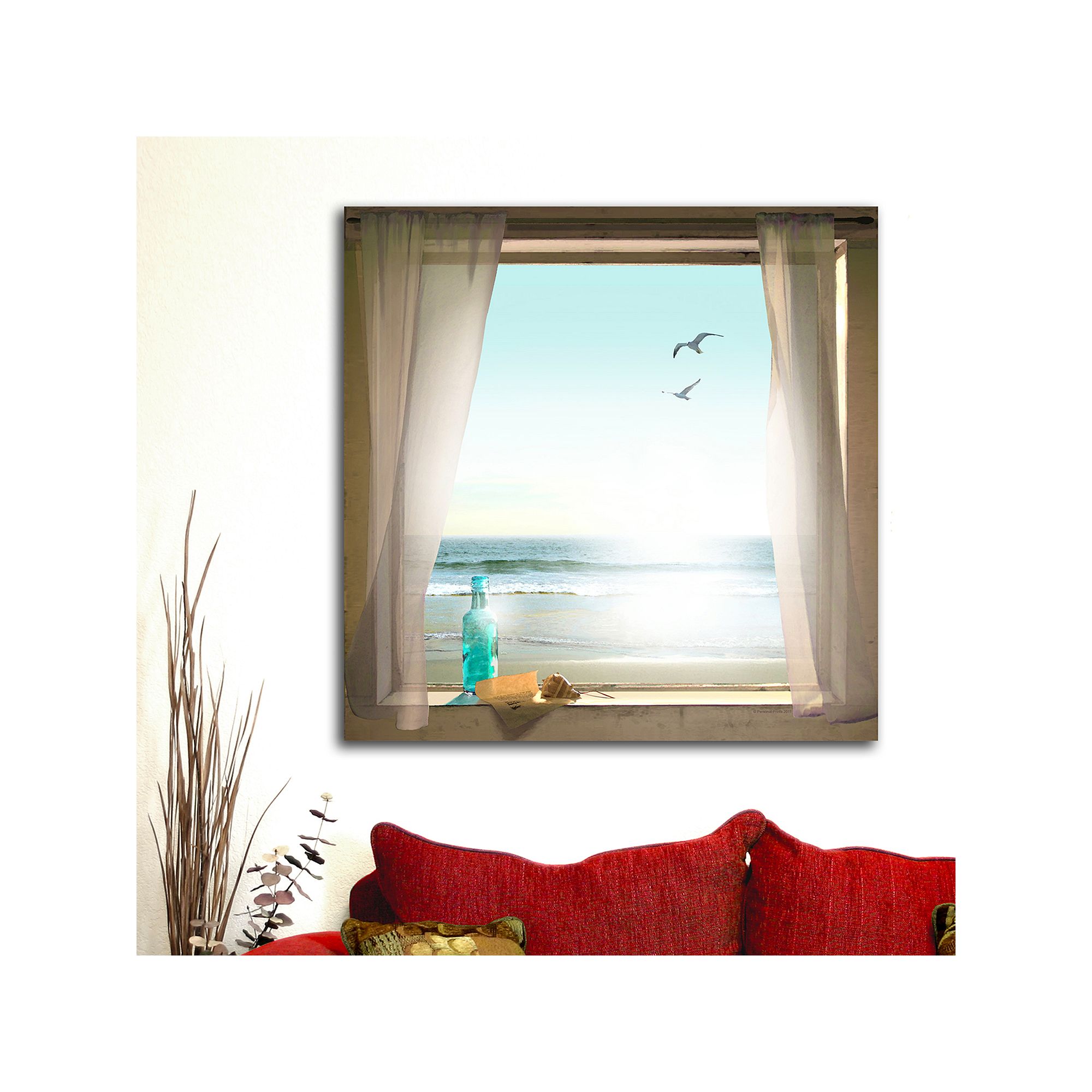 Message in a Bottle Canvas Wall Art, Multicolor