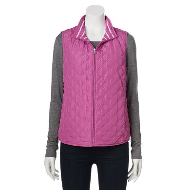 Women's Croft & Barrow® Quilted Reversible Vest