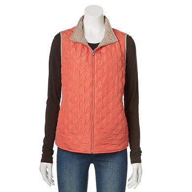 Women's Croft & Barrow® Quilted Reversible Vest