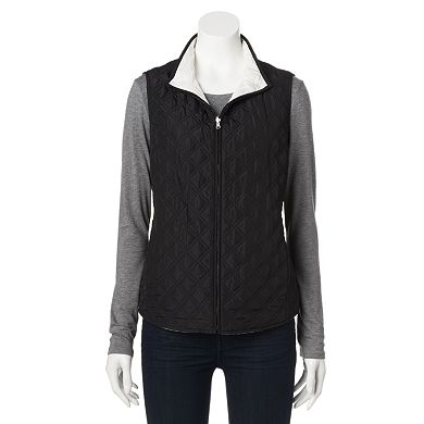 Women's Croft & Barrow® Quilted Reversible Vest