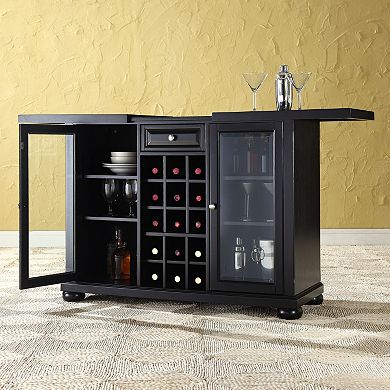 Crosley Furniture Alexandria Sliding Top Bar Cabinet