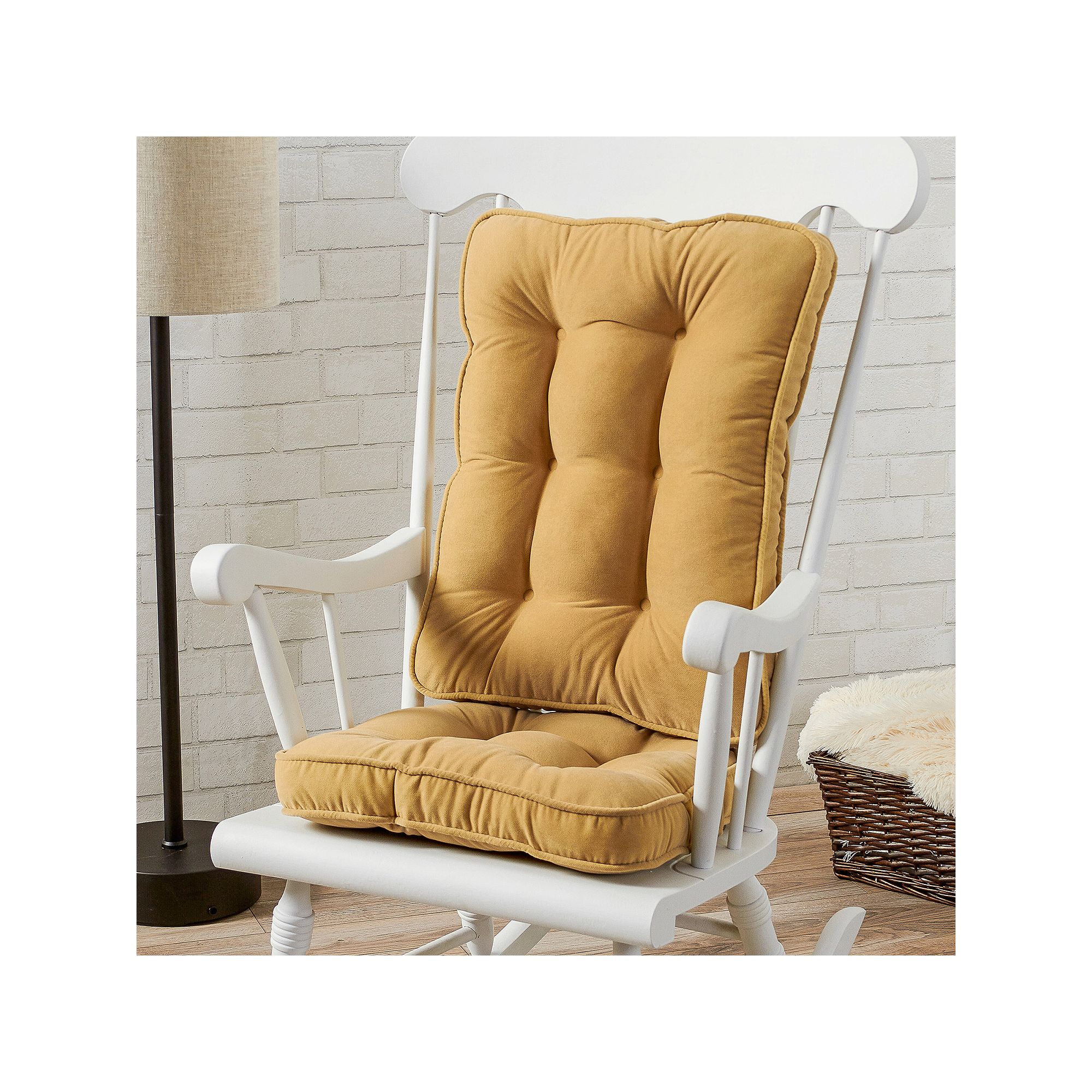 Greendale Home Fashions Boxed Rocker Seat & Back Cushion Set, Ivory