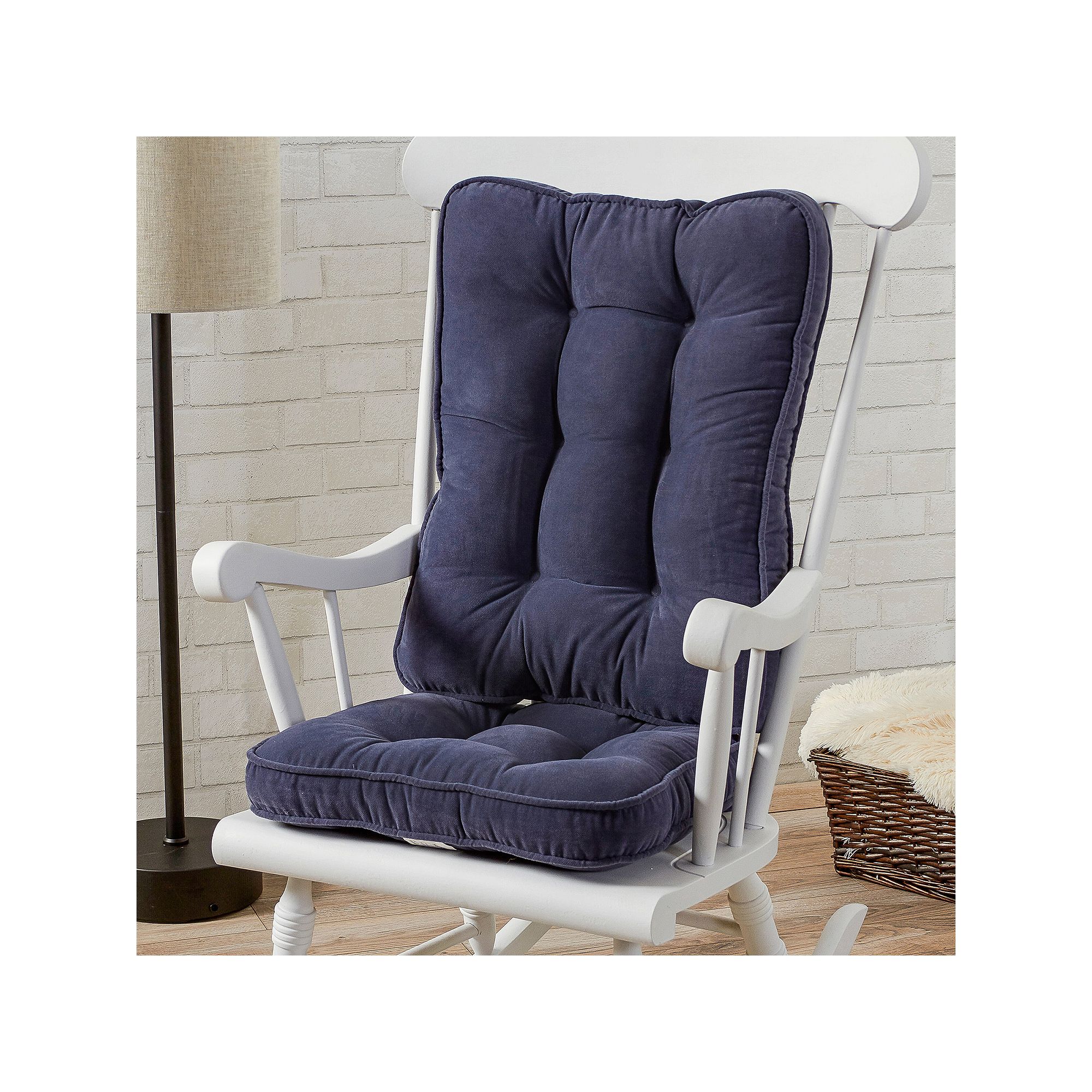 Greendale Home Fashions Boxed Rocker Seat & Back Cushion Set, Blue