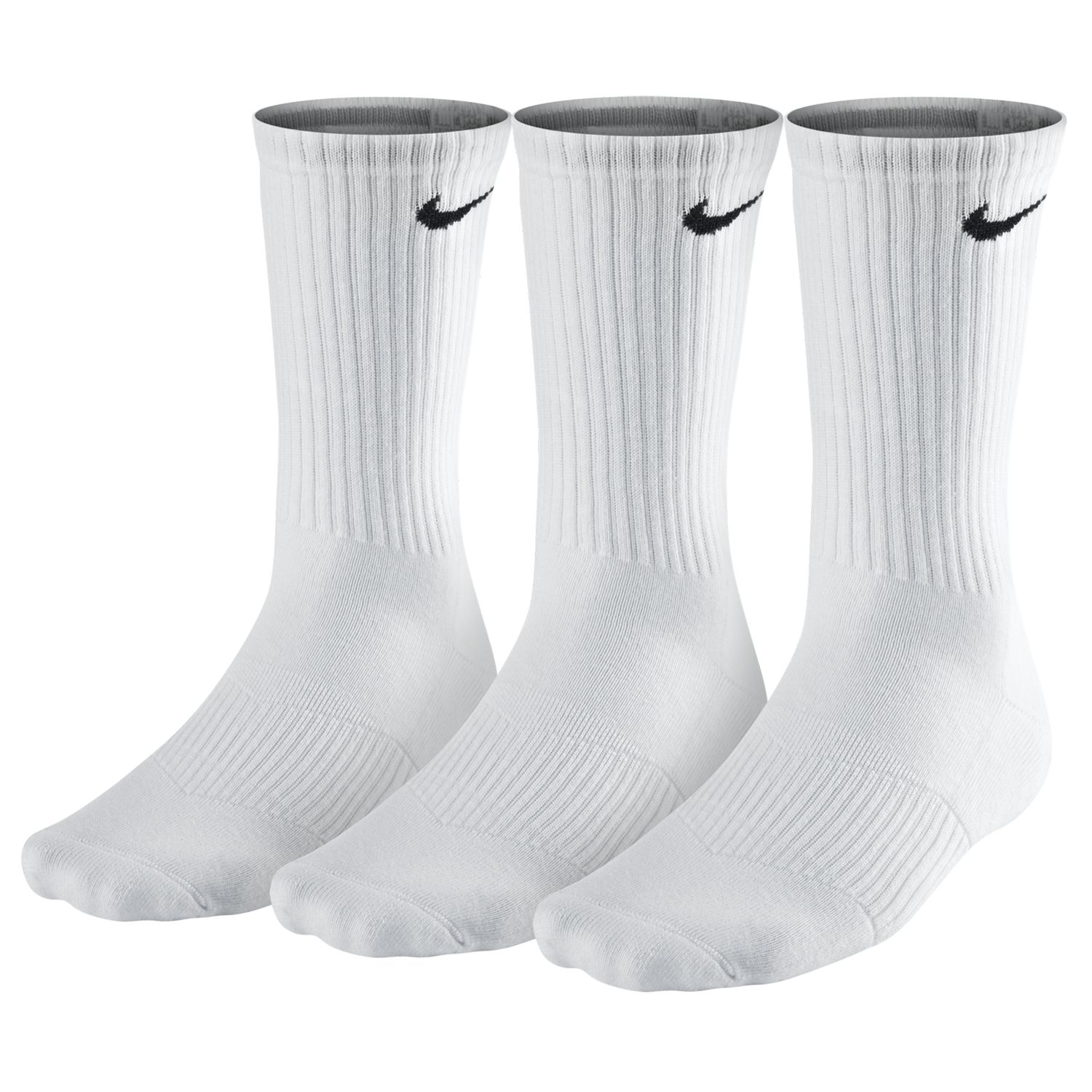 Nike 3-pk. White Crew Performance Socks