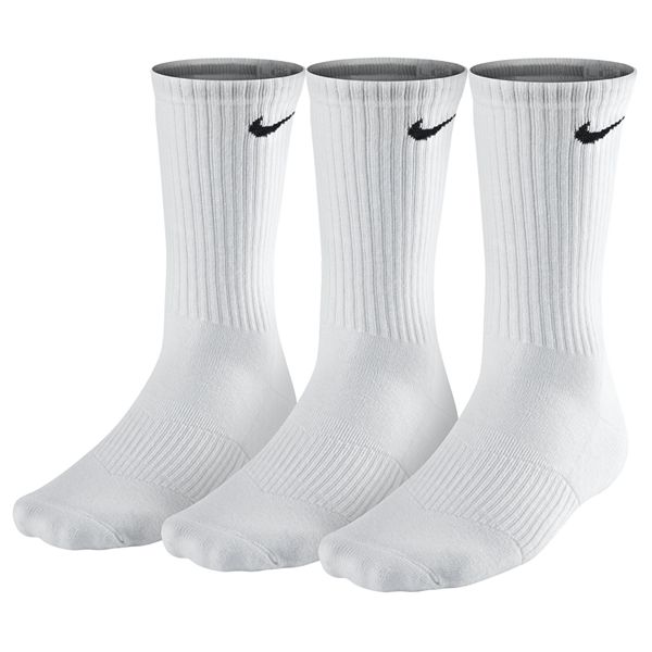 Men's Nike 3-pk. White Crew Performance Socks