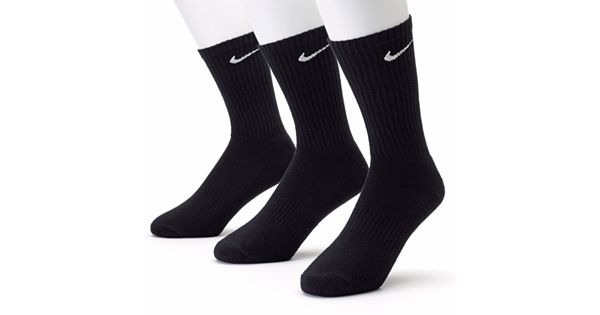 Men's Nike 3-pk. Black Crew Performance Socks