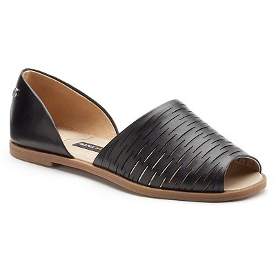 Dana Buchman Women s Two Piece Peep Toe Flats Shoes