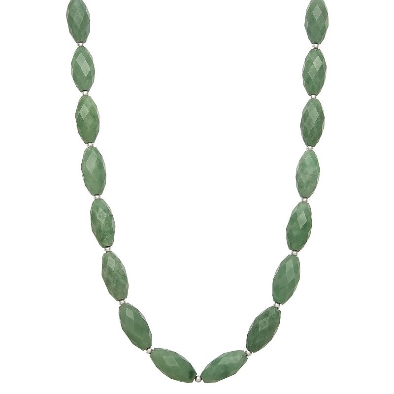 98804650 Jade Sterling Silver Necklace, Womens, Size: 18, G sku 98804650