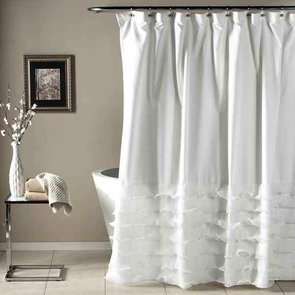Lush Decor Avery Fabric Shower Curtain, Lush Decor Ruffle Flower Shower Curtain