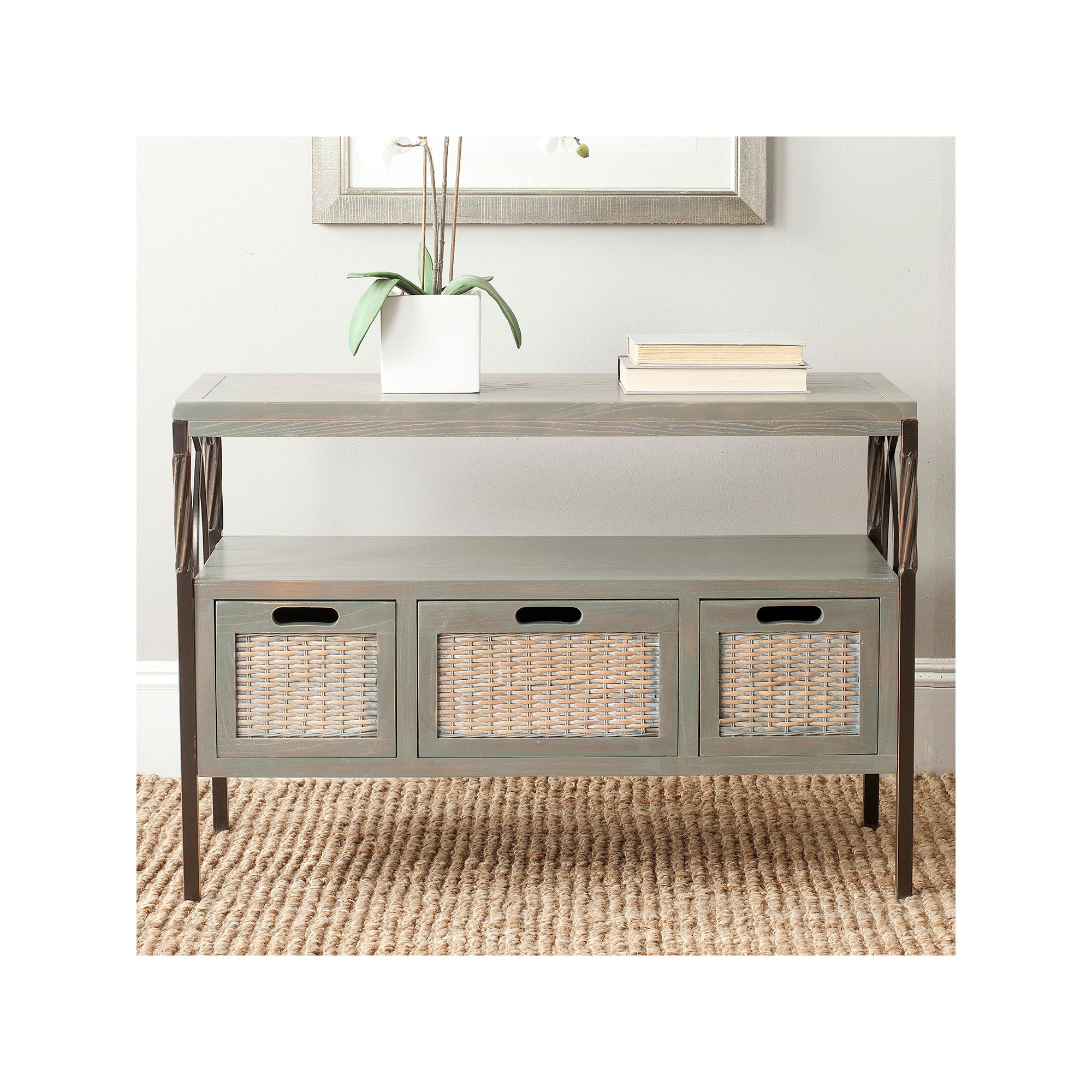 Safavieh Joshua Console Table, Ash Gray