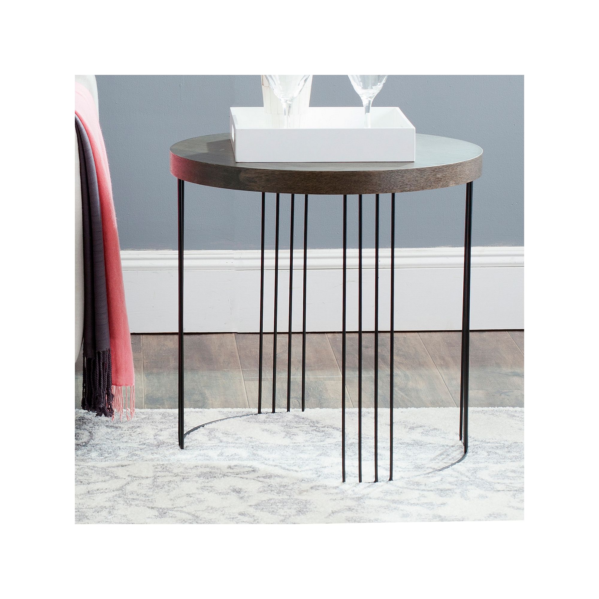 Safavieh Kelly Side Table, Brown Black