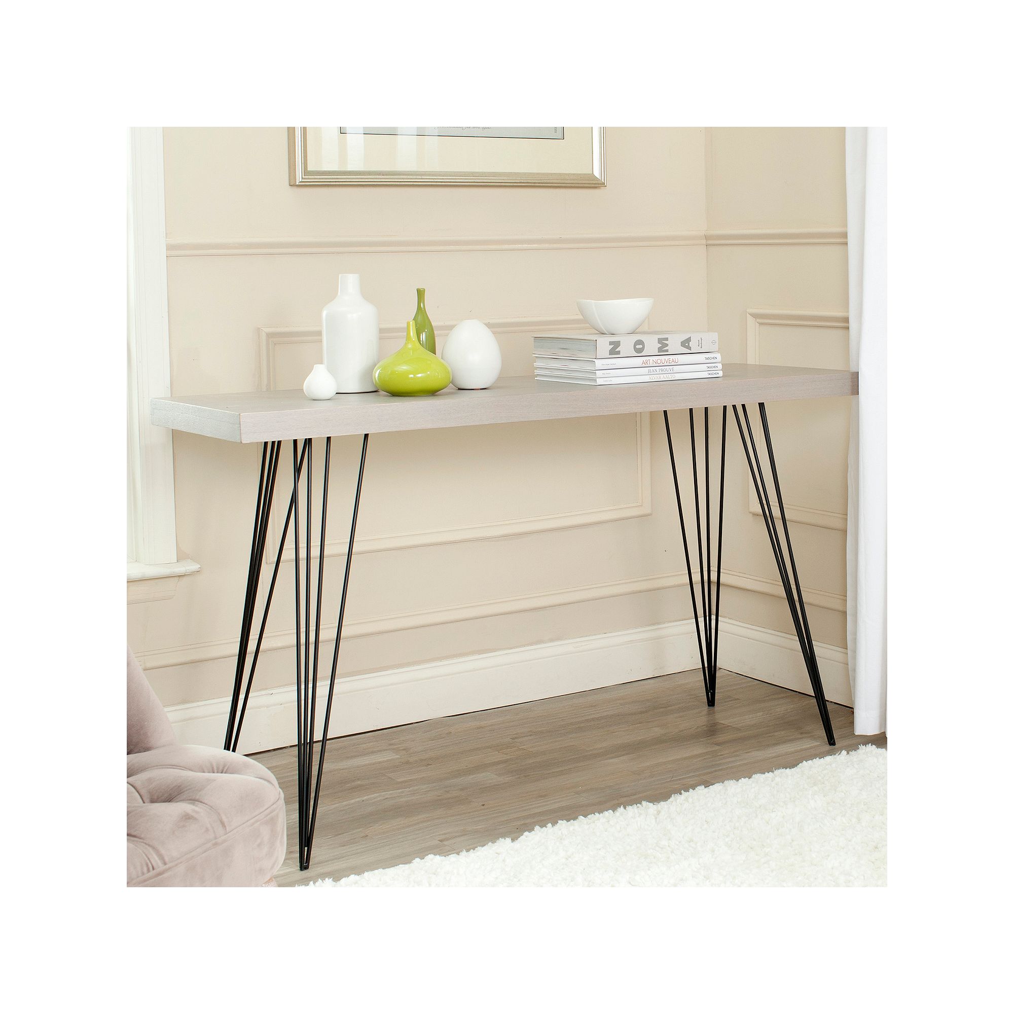 Safavieh Wolcott Console Table, Gray Black