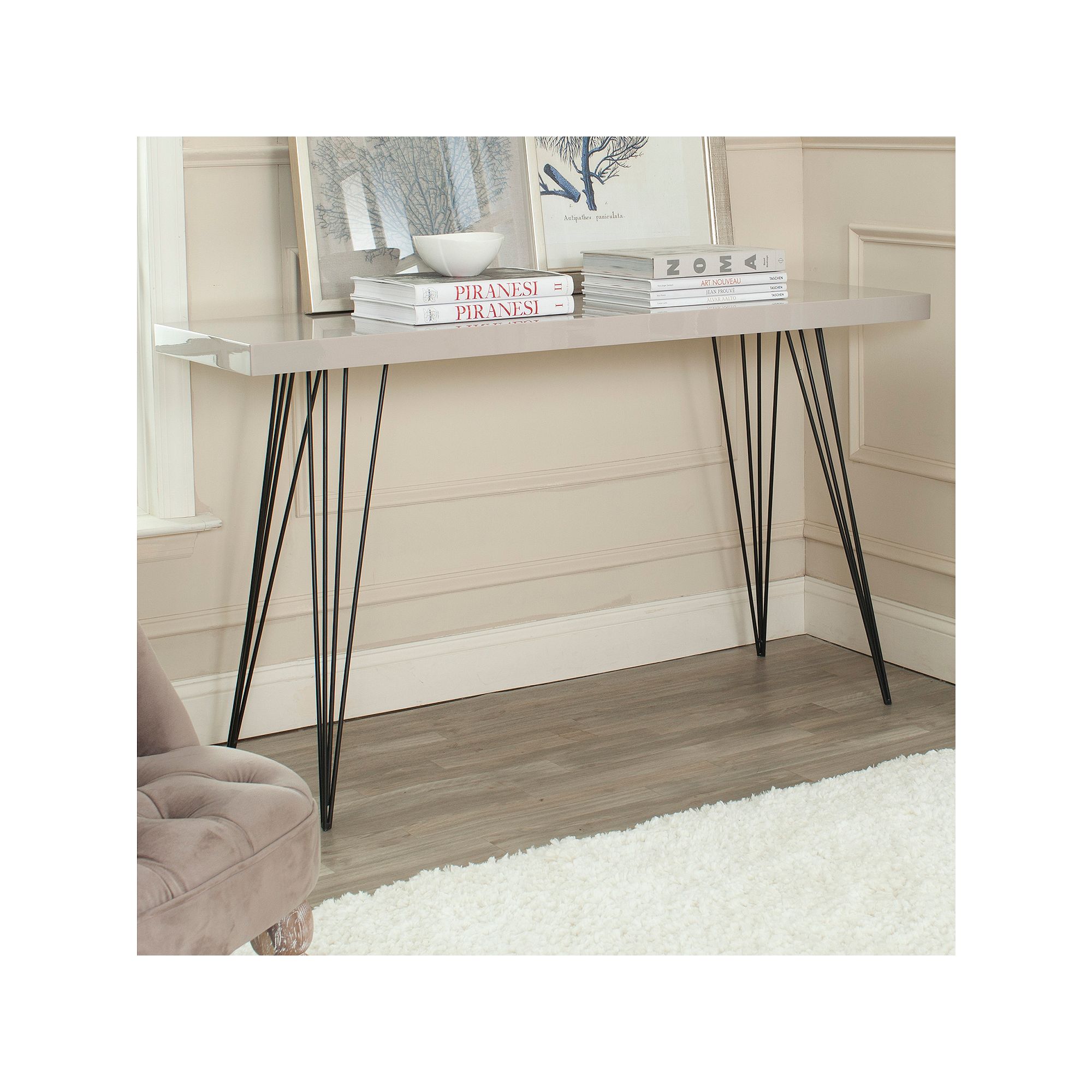 Safavieh Wolcott Console Table, Taupe Black