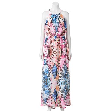 Juniors' Lily Rose Halter Maxi Dress
