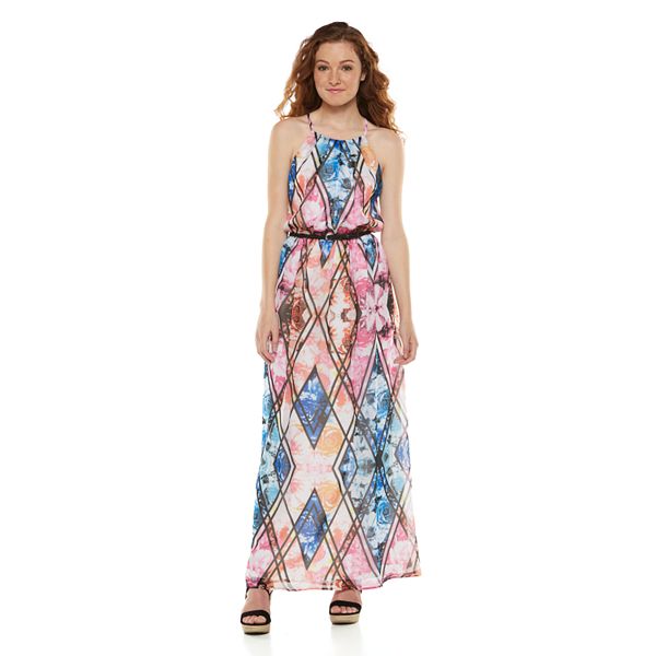 Juniors' Lily Rose Halter Maxi Dress