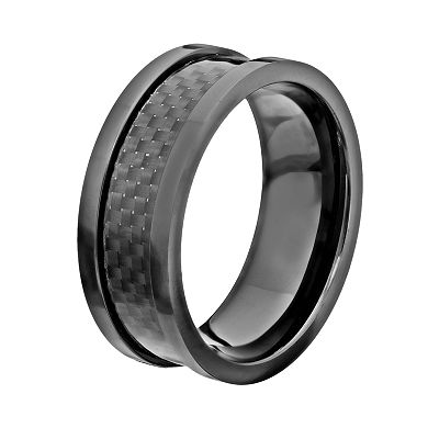 Black Ceramic and Carbon Fiber Band - Men