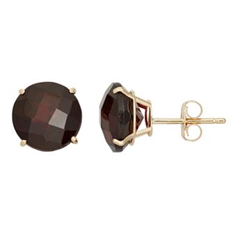 Designs by Gioelli Garnet 10k Gold Stud Earrings
