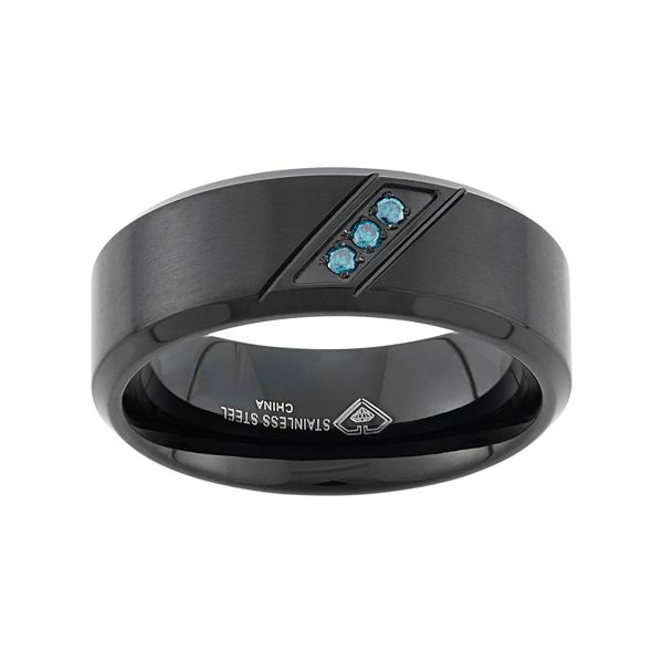 Double Sided Stainless Steel Black Plated and Blue Plated Reversible  Bracelet, — Albert's Jewelers Diamonds | Engagement Rings | Bridal Jewelry