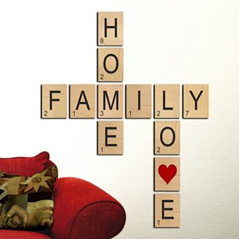 Game Tile ''Home Family Love'' Wall Art
