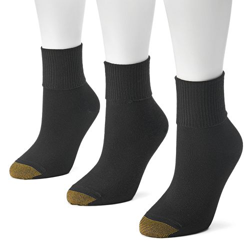 GOLDTOE® 3pk. Ultrasoft TurnCuff Crew Socks Women