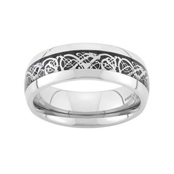 Steel Nation Two Tone Stainless Steel Wedding Band - Men