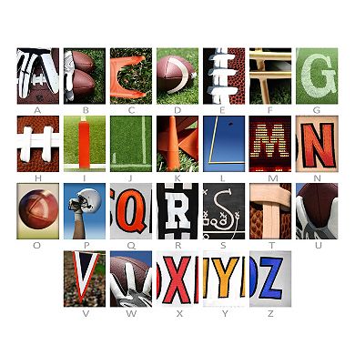 ''Football'' Alphabet Wall Art