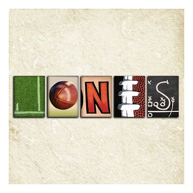 ''Football'' Alphabet Wall Art