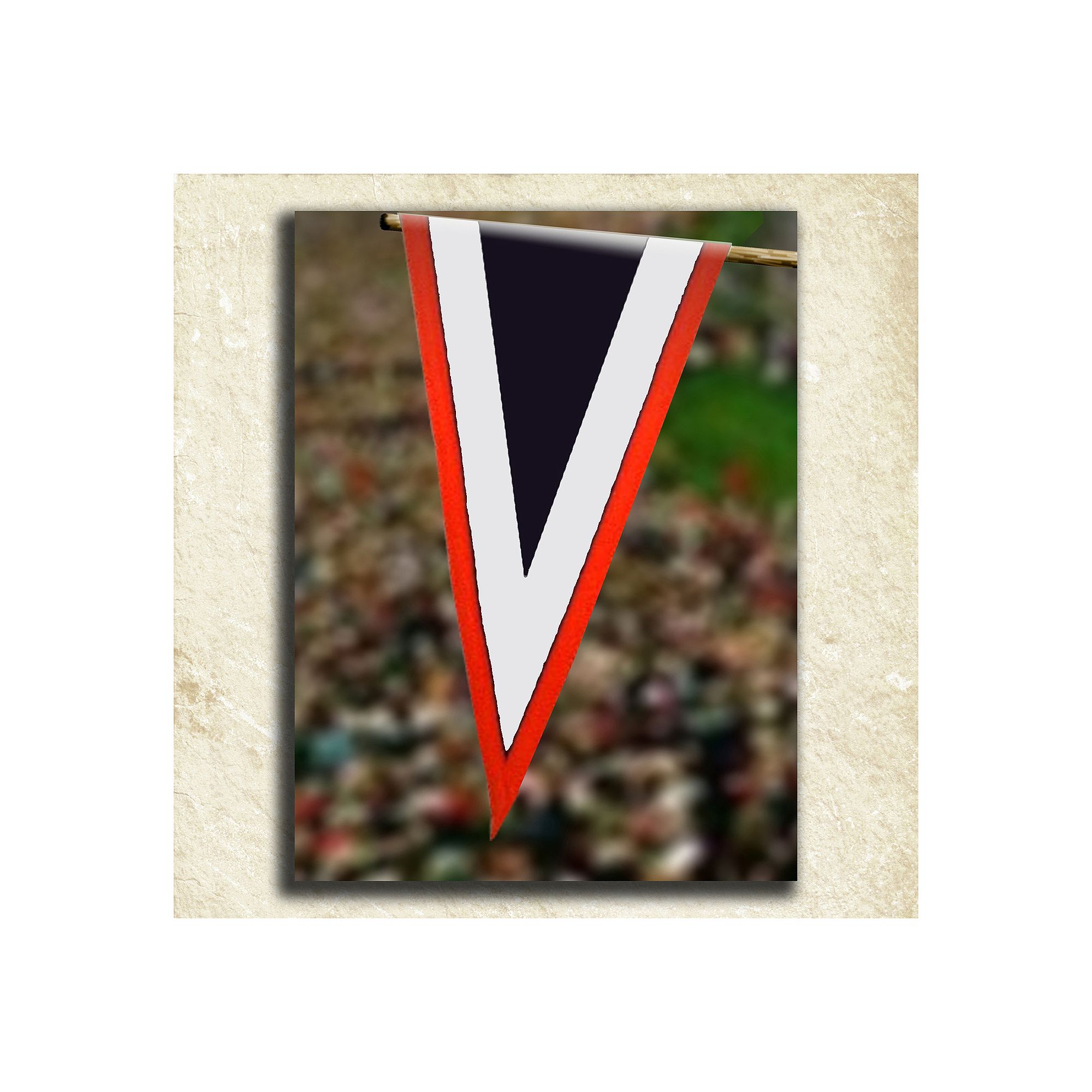 Football Alphabet Wall Art, V