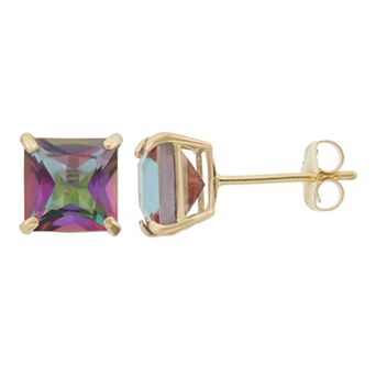 Designs by Gioelli Mystic Topaz 10k Gold Stud Earrings