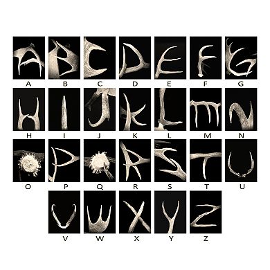 ''Antler'' Alphabet Wall Art