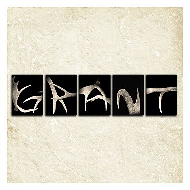 ''Antler'' Alphabet Wall Art