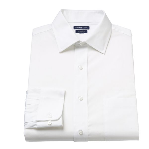 Men's Croft & Barrow® Classic-fit Solid Spread-collar Dress Shirt