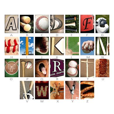 ''Baseball'' Alphabet Wall Art